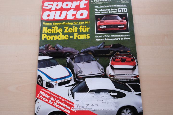 Deckblatt Sport Auto (07/1984)